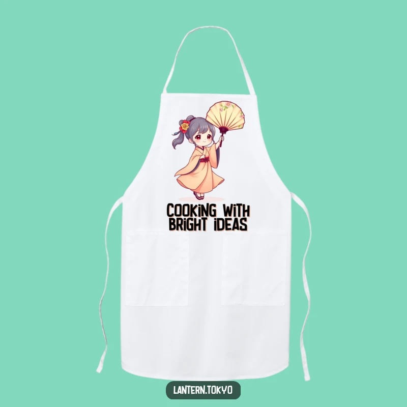 Artistic Lantern Kimono Apron - Cook with Grace and Funny Style!