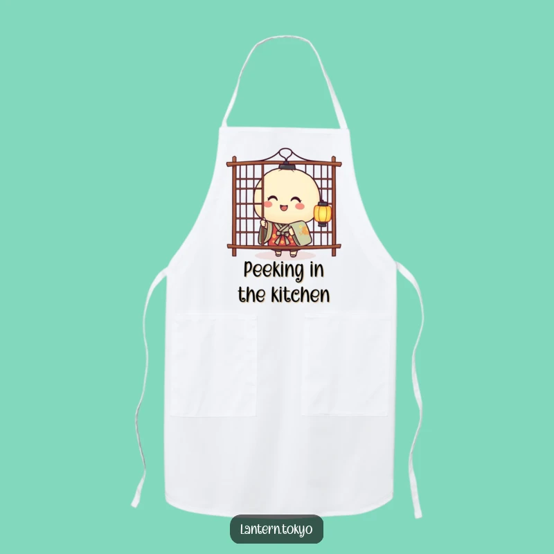 Playful Rice Ball Lantern Apron - Cook with Funny Charm and Surprise!