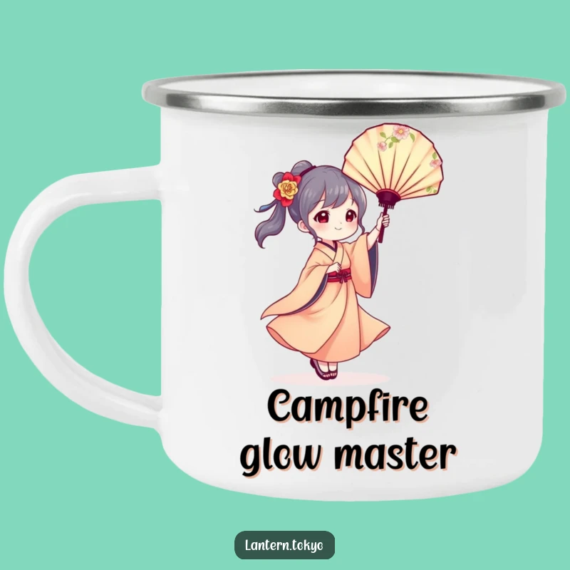 Artistic Lantern Kimono Camping Mug - Sip in Style on Your Adventures!