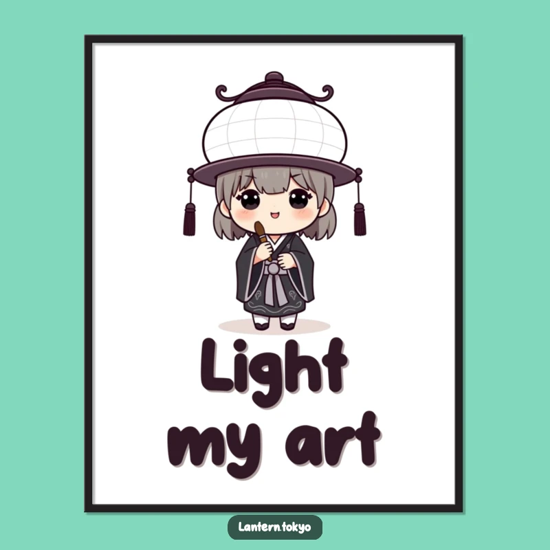 Funny White Lantern Digital Art: Black Kimono Artist's Humorous & Inspiring Download