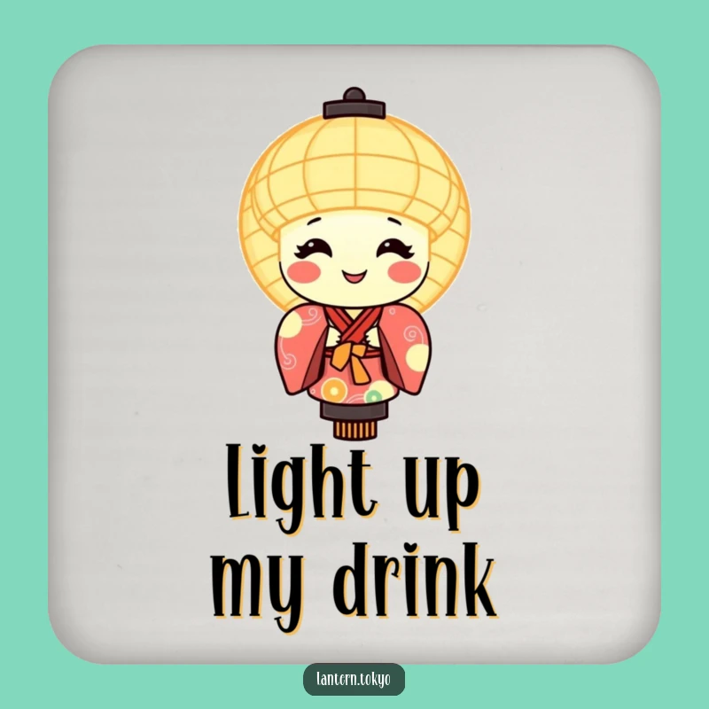 Funny Lantern Kimono Coasters: Protect Tables With Glowing Style!