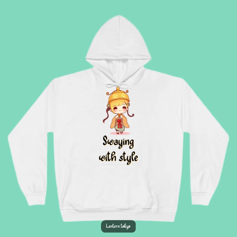 Cozy Funny Golden Lantern Hoodie: Swirls of Humor in Kimono Style!