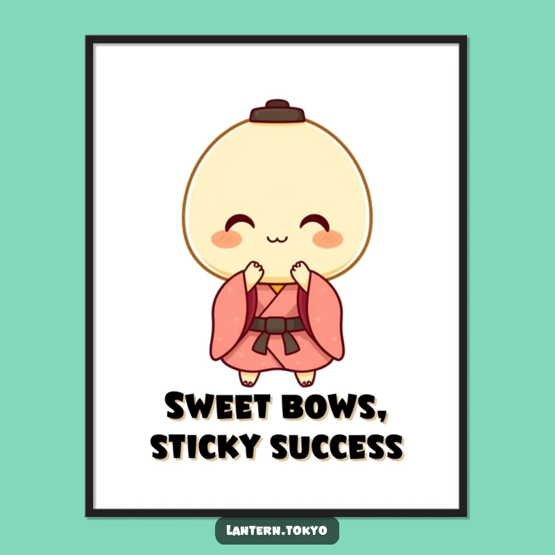 Free Printable Cute Wall Art: Mochi Lantern's Bow Downloadable Decor