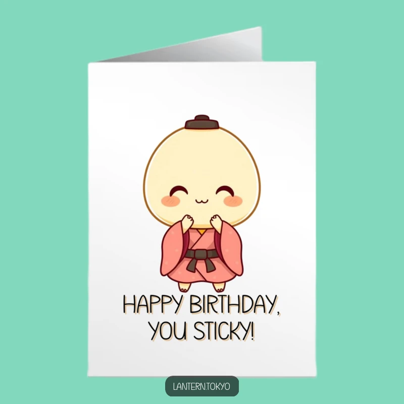 Free Printable Sweet Birthday Card: Mochi Lantern's Bow Downloadable Gift