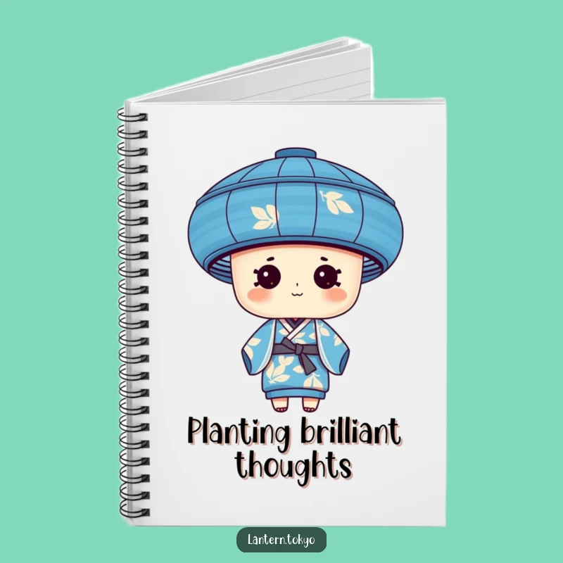 Funny Blue Leaf Lantern Notebook: Jot Down Ideas with Nature's Humor!
