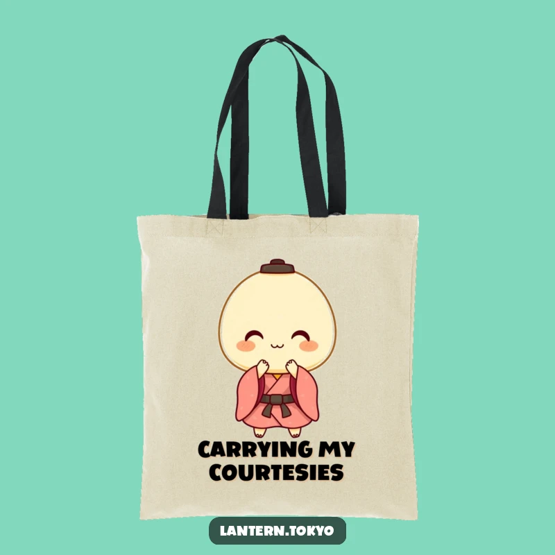 Cheerful Mochi Lantern Tote - Carry Greetings with Funny Style!